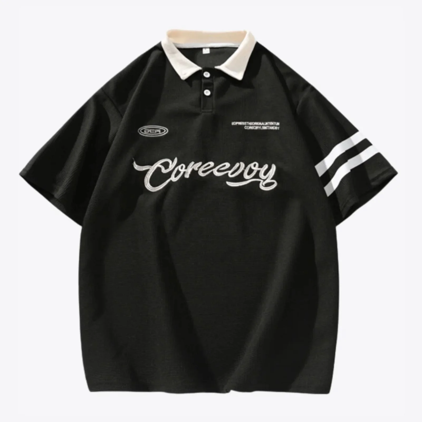 Custom Solid Color Casual Streetwear Polo T Shirt Design High Quality Oversized Fit Embroidery Logo Short Sleeve Men Polo Shirts