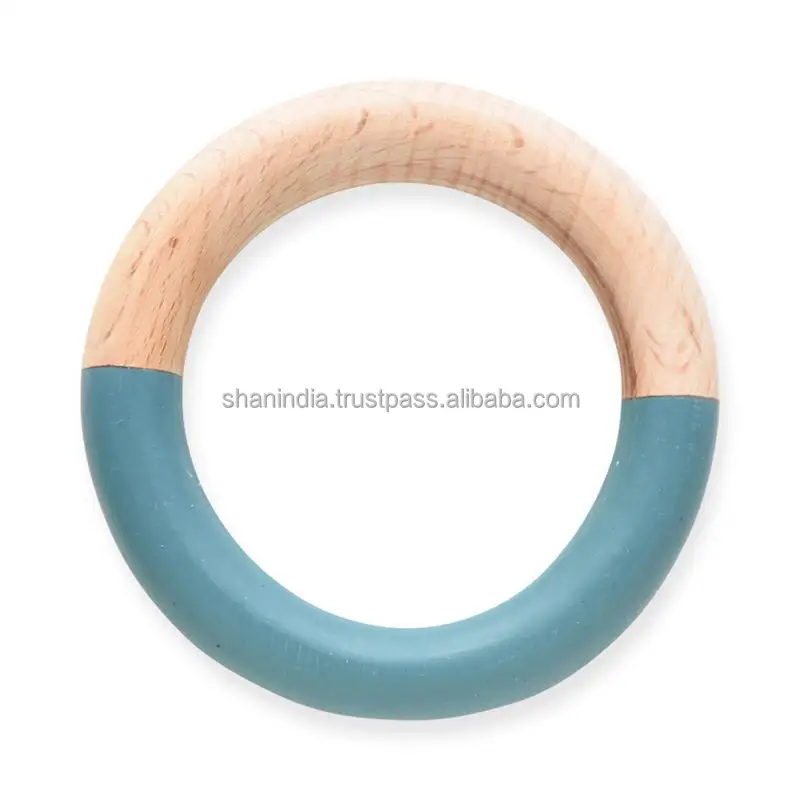 High Quality Handmade Fashion Resin and Beech wood joint Bangle for women
