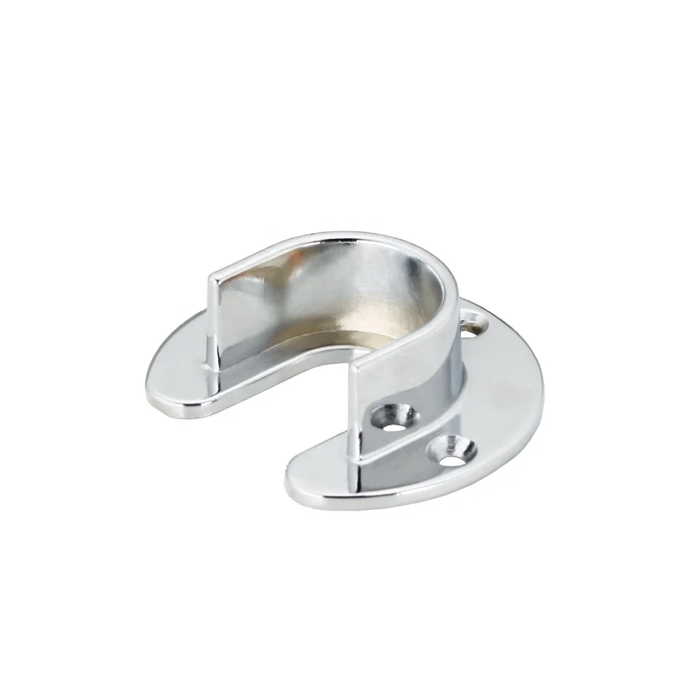 Zinc Alloy Wardrobe Rail Closet Rod Holder