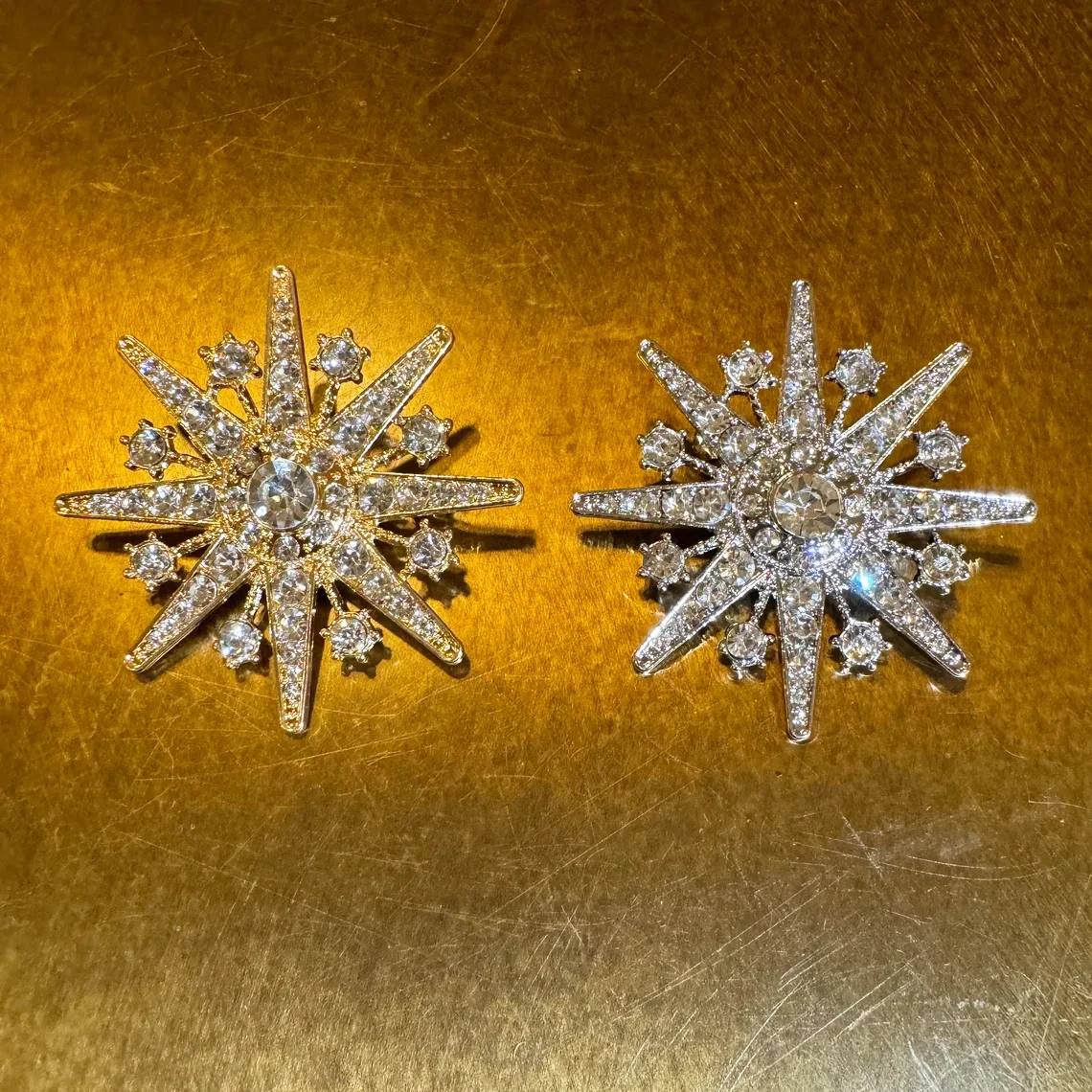 Sparkly Cubic Zirconia Star Brooch Costume Ornament Jewelry Diamond Brooch Pin Custom Art Deco Clothing Decor Accessory Clip Pin