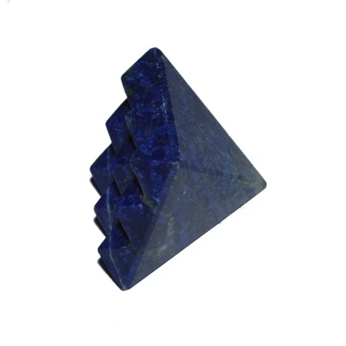 Wholesale Lapis Lazuli Lemurian 9 Cut Vastu Pyramid Natural Healing Bulk Lemurian Pyramid For Sale