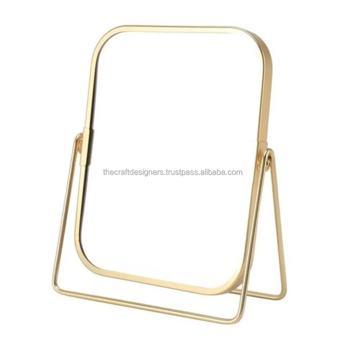 Wholesale Modern Brass Gold Vanity Mirror Personalized Ladies Makeup Table with Impressive Prices for Cosmetic Use