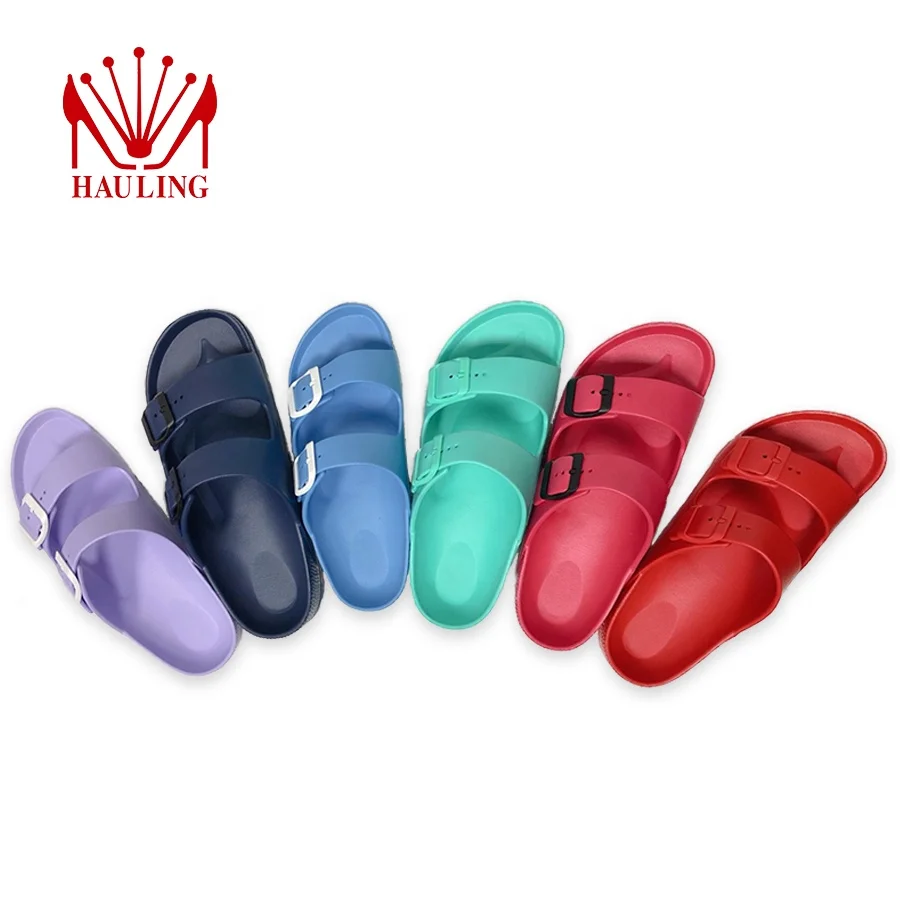 HOT EVA Summer Fashion Two Straps Birken Style Sandals Injection Beach Unisex Slipper EVA Foam Sole EVA sandals men