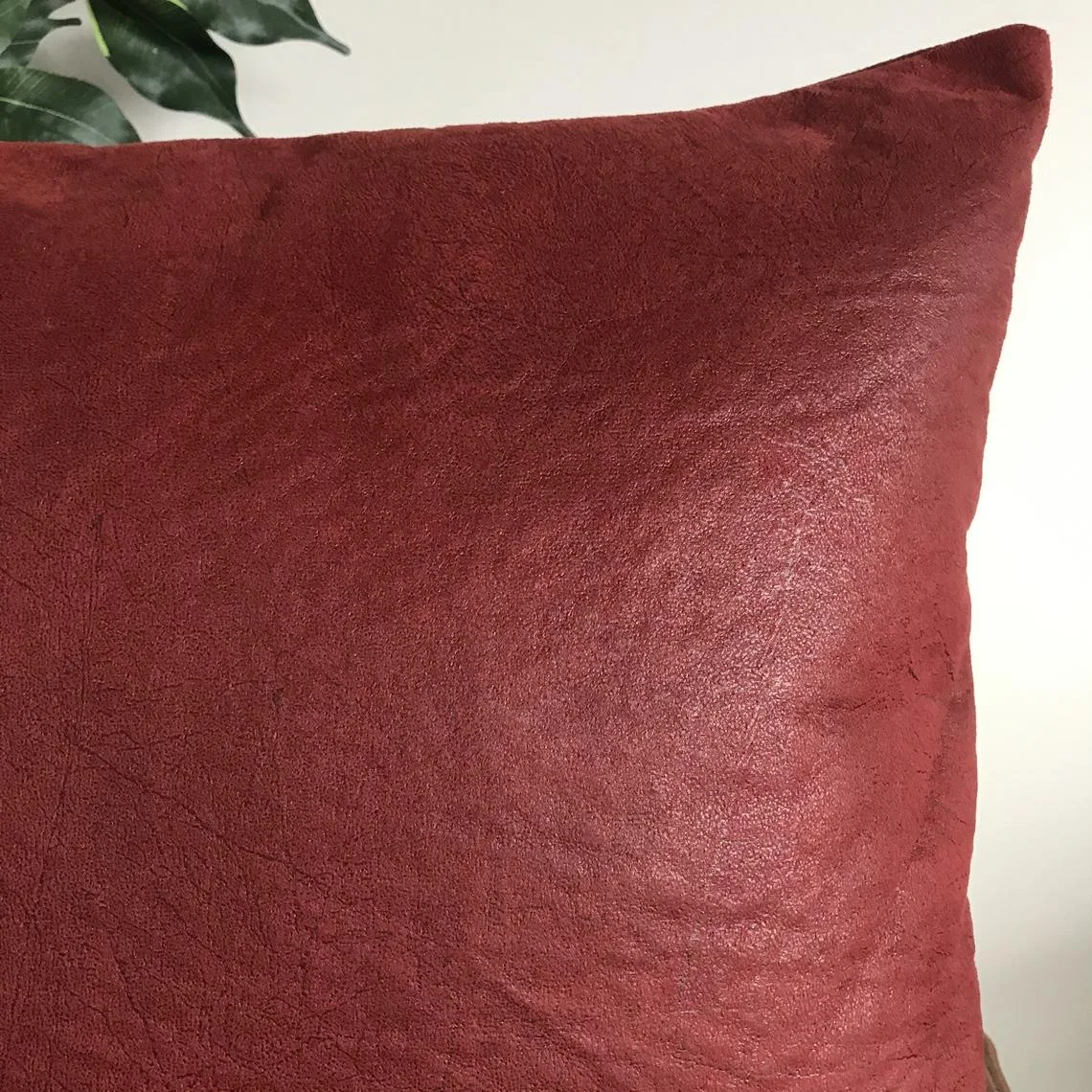 Decorative Personalized Luxury Throw Pillow Covers 18x18 For Couch,Sofa Bed Genuine Leather Pillow Handmade Cushion Pillow Cover