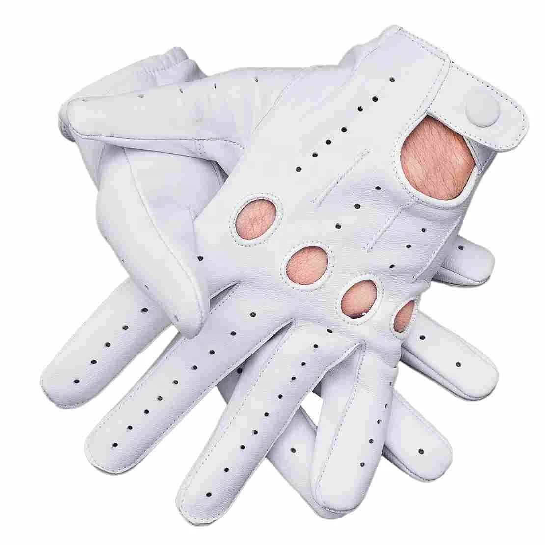 Wholesale Milky White Leather Glove Causal Women Glove Best Winter Glove Driving Mittens