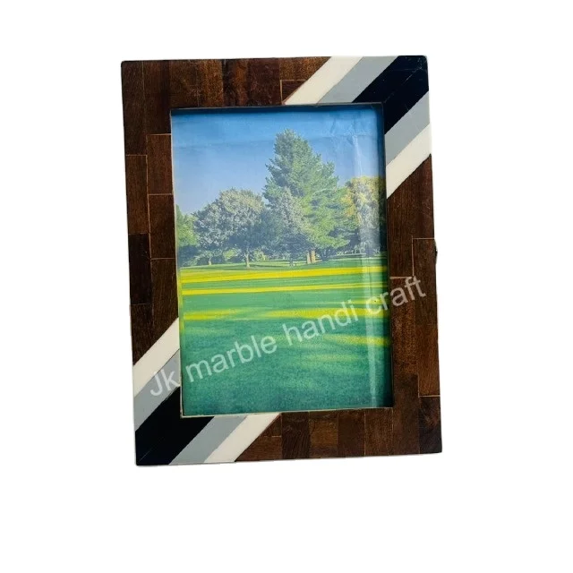 Classic Personalized Anniversary Gift Engagement Family wood Photo frame Holder Upright Wooden Picture Frame size 21x17cm