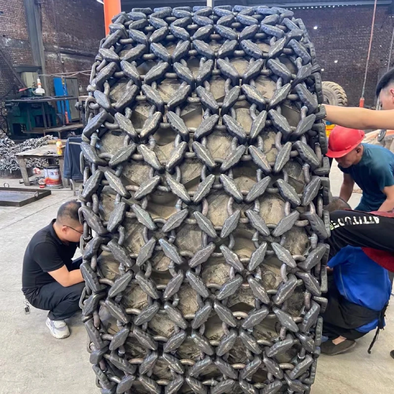 CAT 988 wheel loaders tyre protection chain  tire chains protective chain
