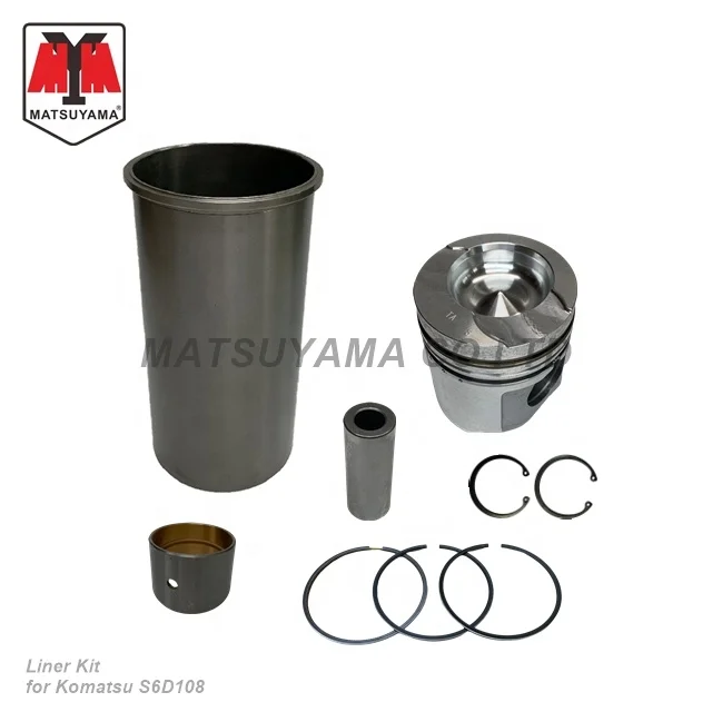 6222312120 6222-31-2120 Piston Set for Komatsu Construction Machinery PC360LC PC300LC Diesel Engine SA6D108-1 S6D108