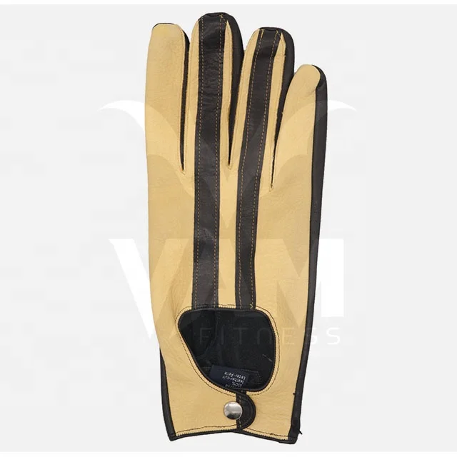 Модные черные коричневые мужские кожаные перчатки с сенсорным экраном для езды на мотоцикле и вождения