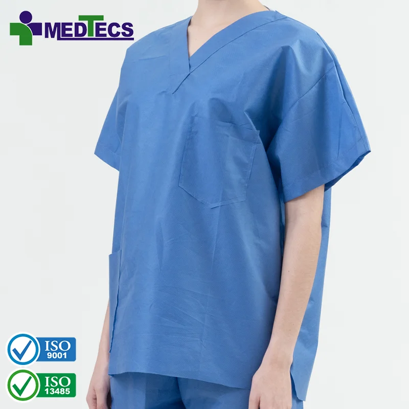 Woman Disposable Scrub Nurse Uniforms Sets Men Scrub Suit for Doctor and Nurse