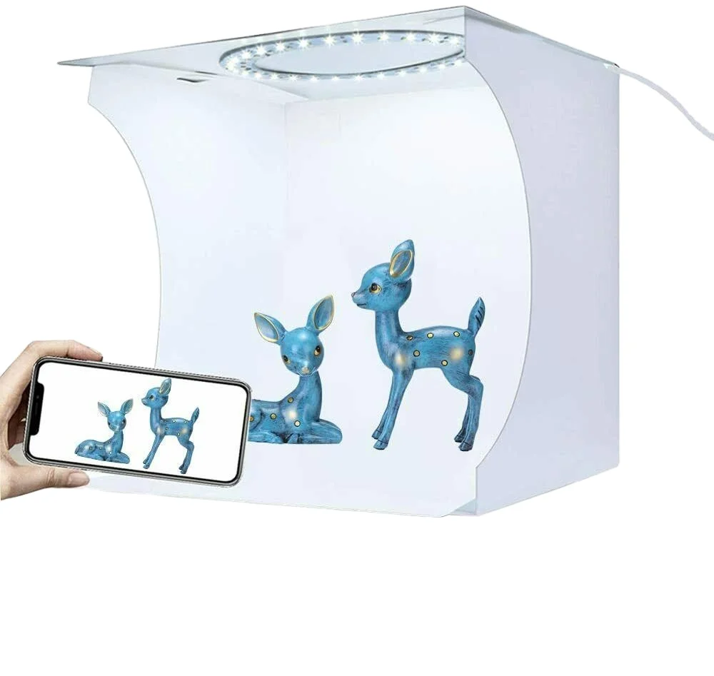 PULUZ 9in 24cm LED Table Top Mini Foldable Portable Photo Studio Light Box for Photographing Shooting Tent