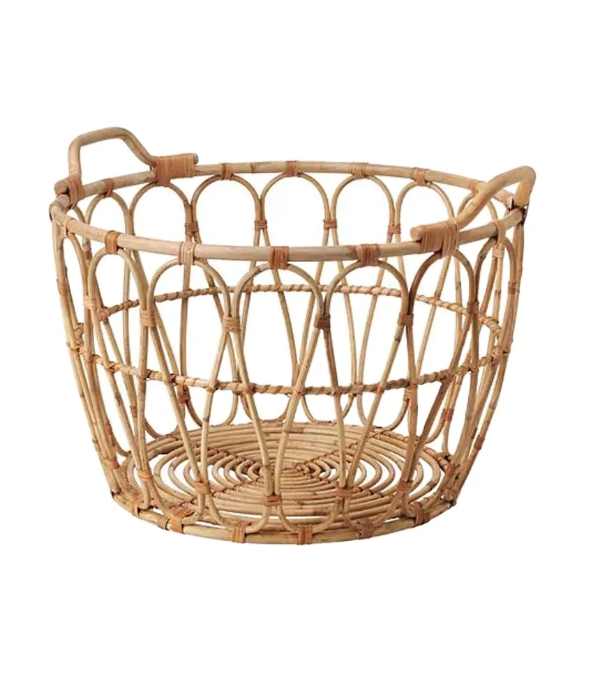 Wholesale Rattan/ Bamboo Basket With Double Handles Bamboo Laundry Basket Rattan Storage Basket