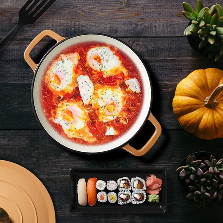 Enamel Cooking Pot Cookware Set 5L Enamel Cast Iron Cookware Set Purple For Making Bread