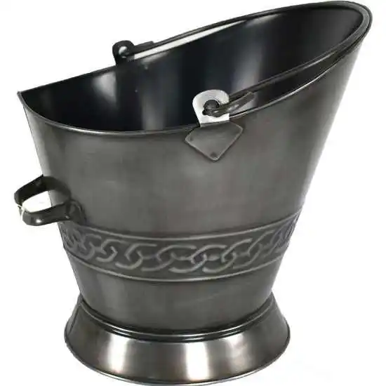 Heavy-Duty Steel Coal Hod - Perfect for Fireplace Ash and Coal Storage