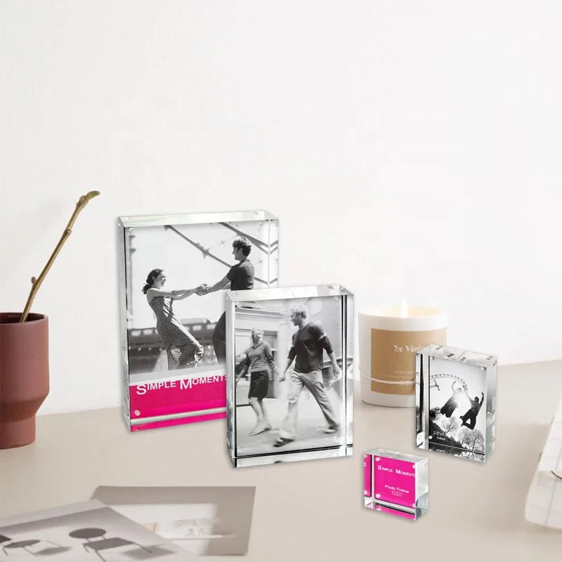 Акриловая магнитная фоторамка с металлической панелью для современного украшения