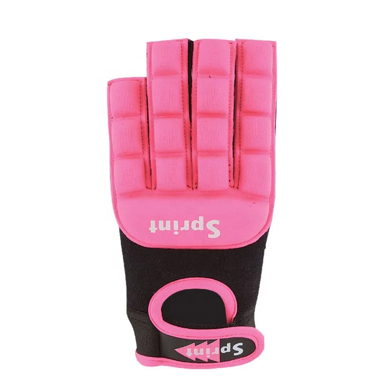 Field Hockey Gloves Half Finger Left Hand Indoor Padded Field Hockey Gloves For Girls
