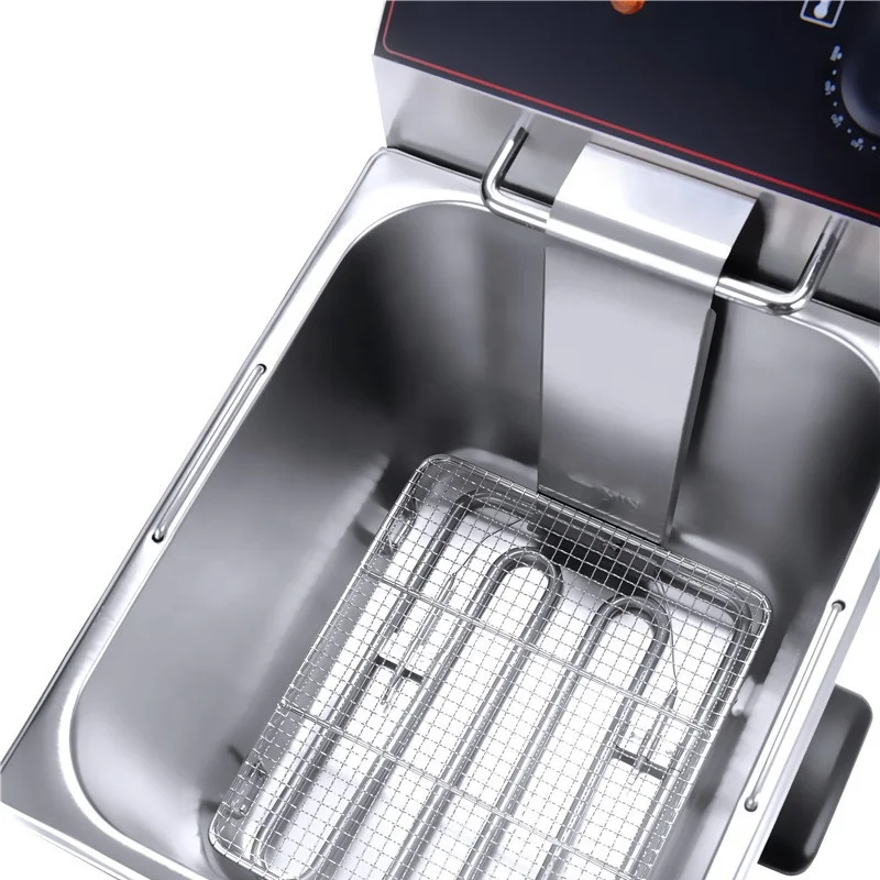 
Commercial Catering Deep Electric Fryer With 1-Tank 1-Basket Electric F, High Cost- Effective Deep Fryers For Snake Frying 