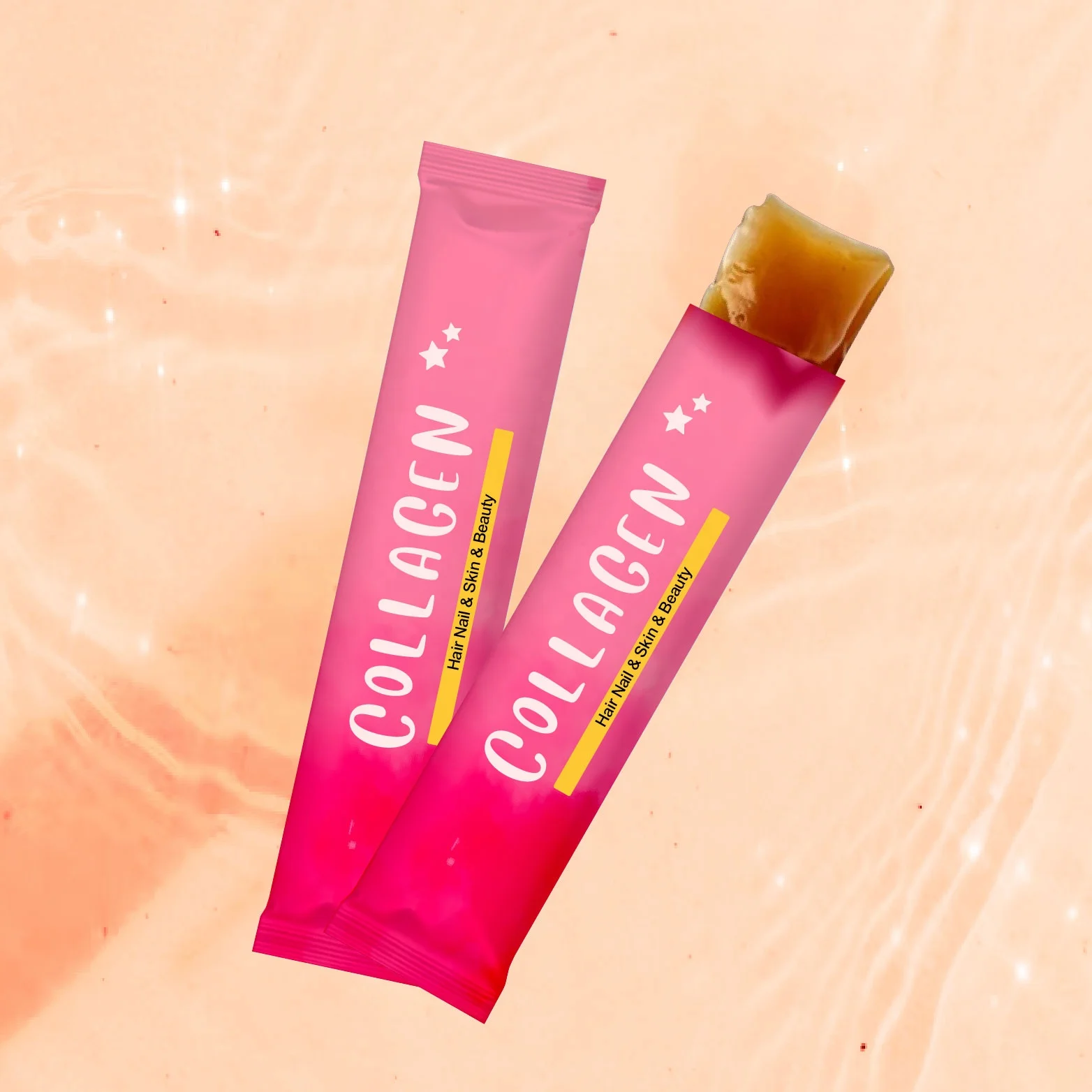 Private Label skin whitening collagen anti-aging gummies jelly packed individually