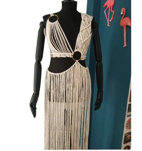 festival costume swimwear festival costume  Beach wedding dress Macrame dress festival outfit