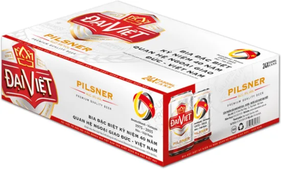 Huong Sen Dai Viet Pilsner beer, Alc 5% Can 330ml Pack of 24