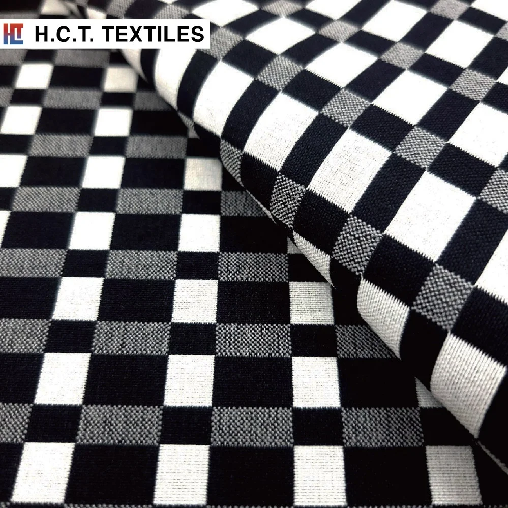 Тканая клетчатая ткань dobby 250 г эластичная полиэфирная нейлоновая