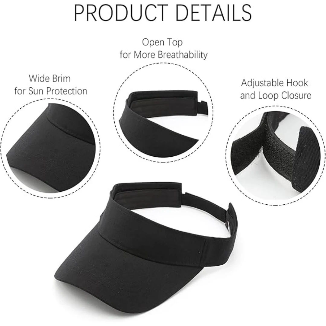 Sun Visors Outdoor Sports cap manufacturers in Factory MAde Bulk Quantity Caps
