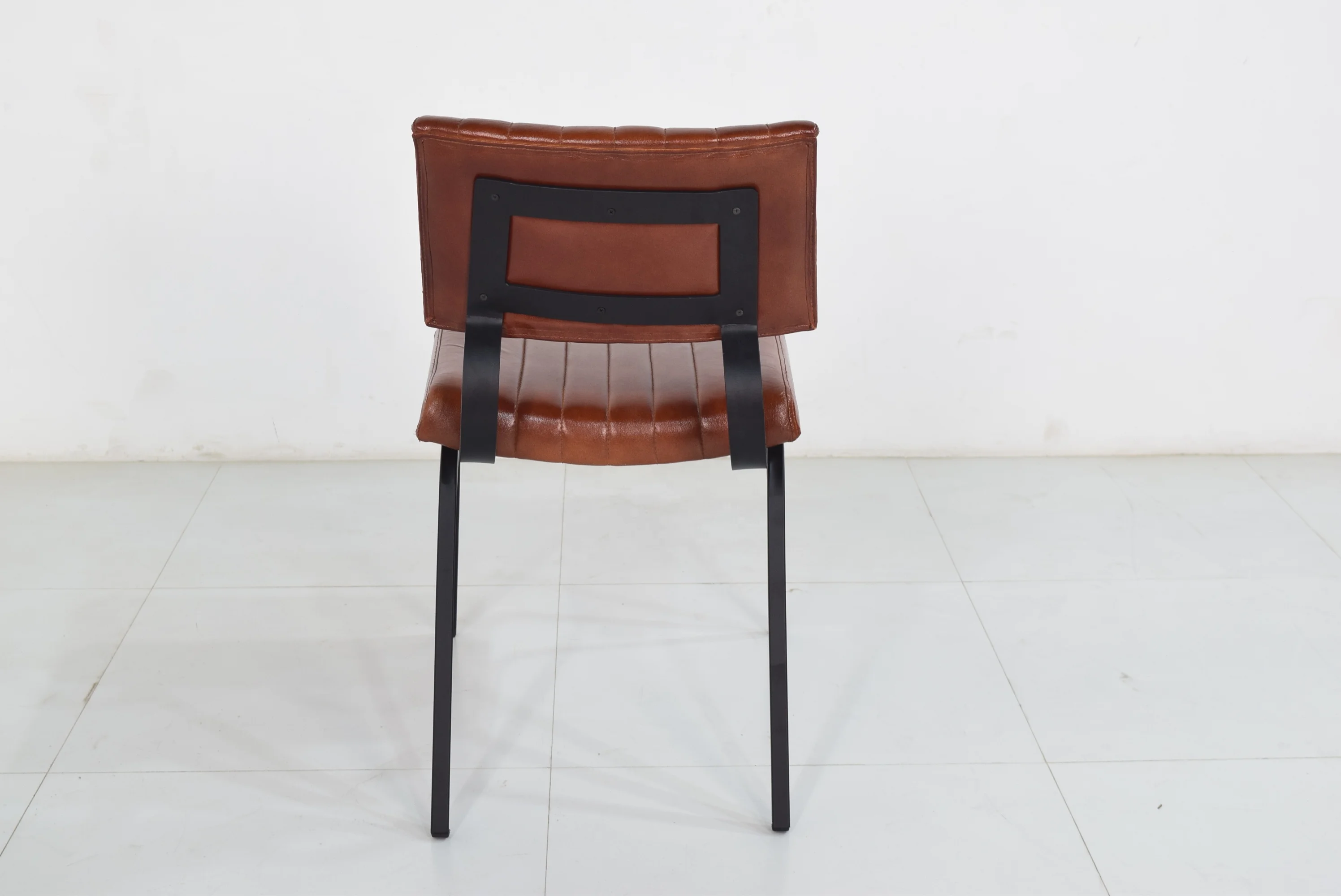 Modern Design High Quality Iron Frame and Leather Seat Dining Cum Office Chair for Home, Office, Hotel and Restaurant