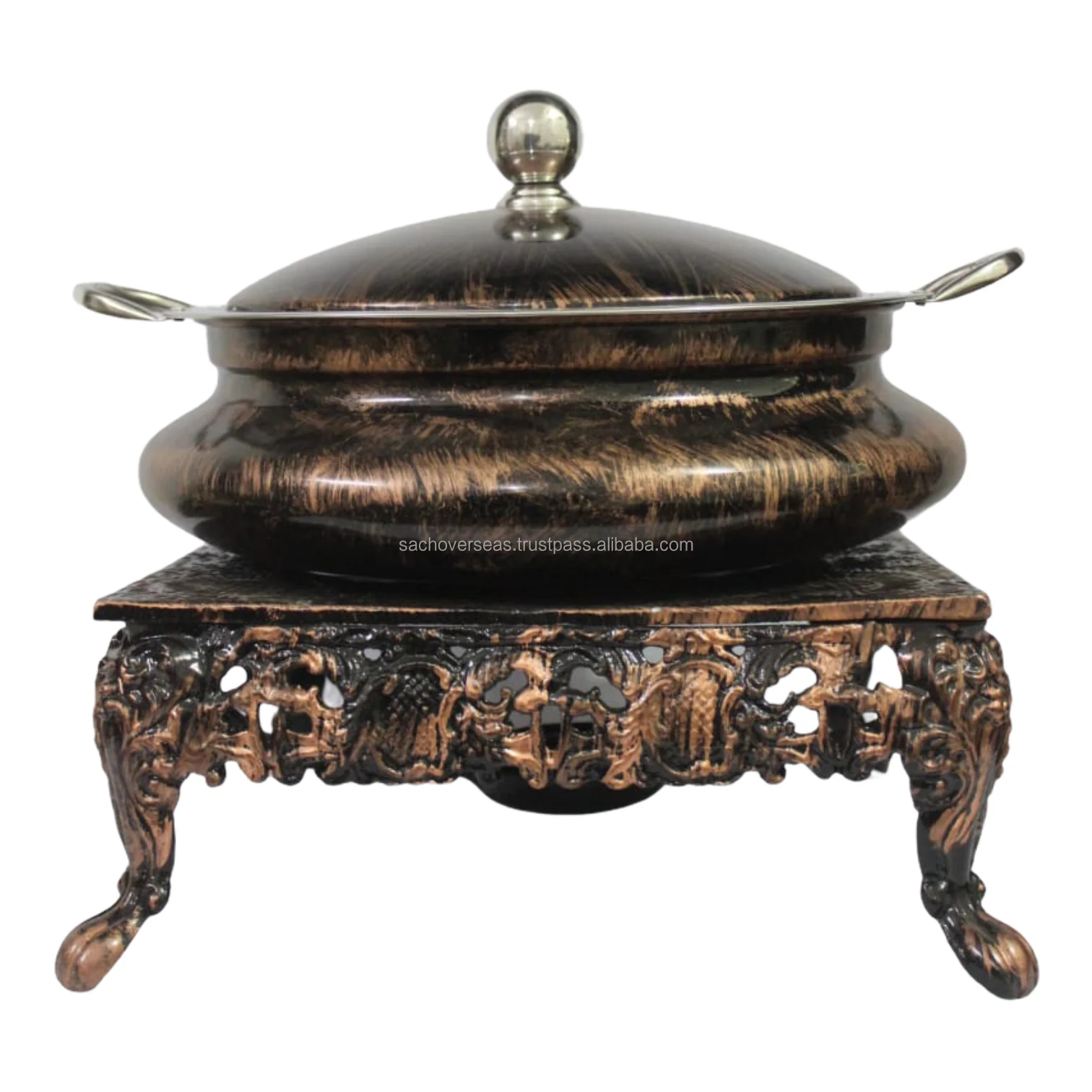 New Hotel Restaurant Commercial Catering Hammered Stainless Steel Chafing Dish for Buffet,  SS Food Warmer Chafer Dish