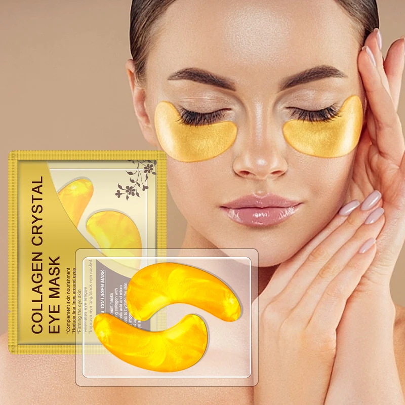 6000pcs Custom Private Label Korean Firming Anti-Aging Anti-Wrinkle Hydrogel 24k Gold Eye Masks With Collagen Under Eye Patches