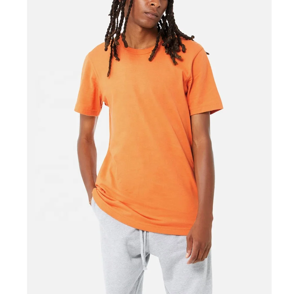 Orange Blank short sleeve  Breathable tee Custom Comfort Breathable Unisex Tee with Super Soft Feel and Logo Printing