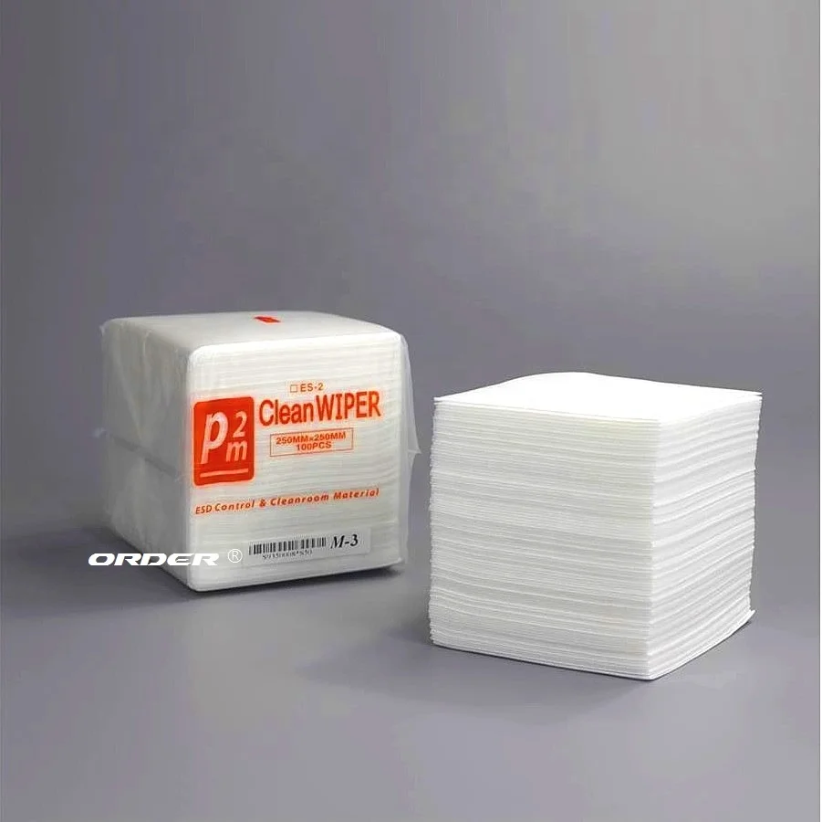 Factory Custom highly absorbent Non-woven Fabric cleanroom wiper M-3 cleaning wipes