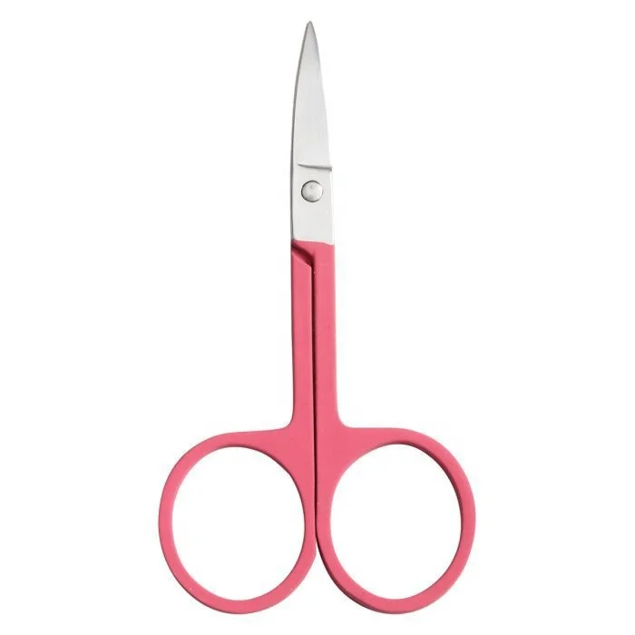 Hot Selling Color Coated Nail Scissors In Pink Color With Pointed Tip