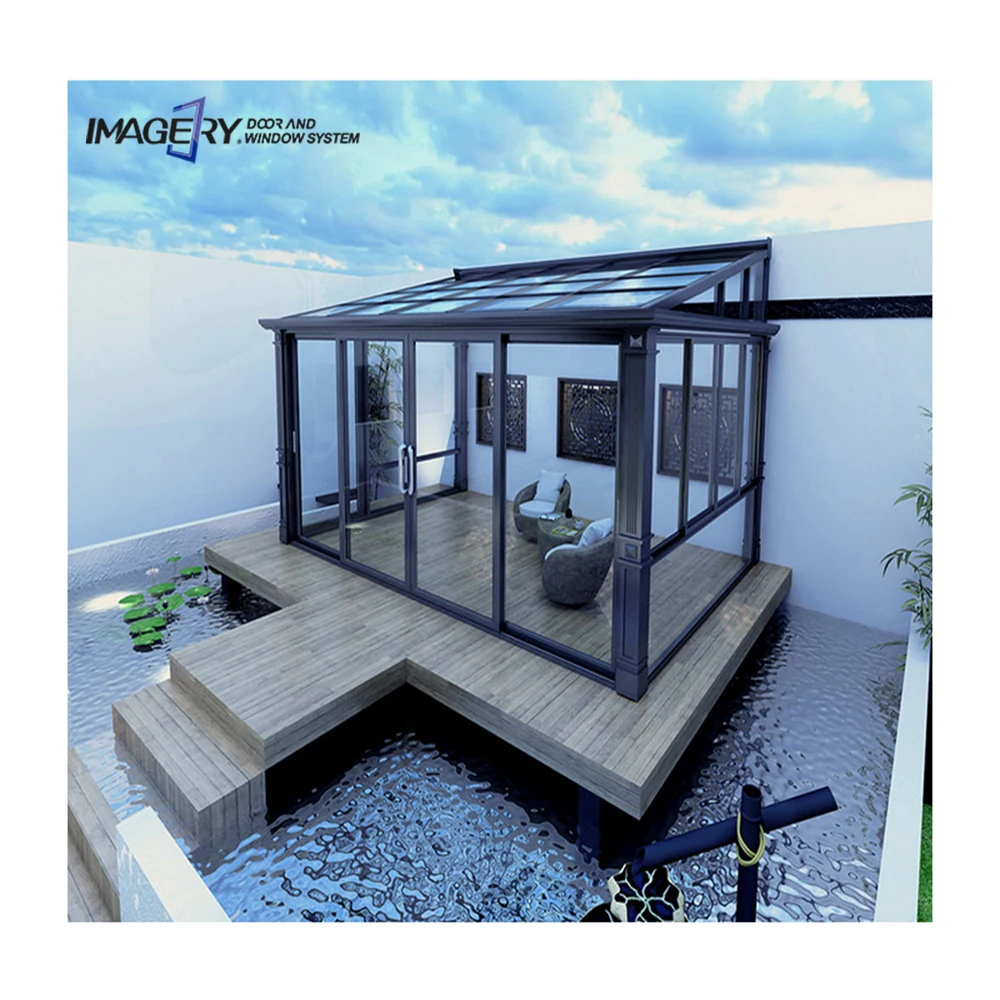 Winter garden aluminum profile system summerhouse sun room prefabricated conservatory glass sunroom green house