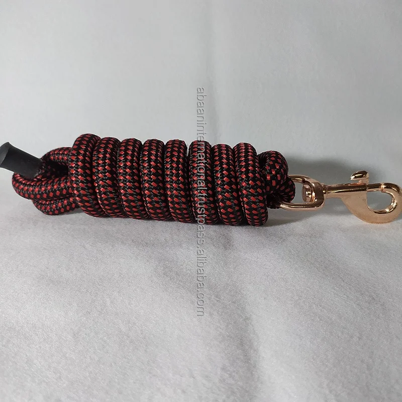 High Quality Horse Nylon Lead Rope Eco Friendly Lead rope with Snap Hook Mix Color available in all colors Manufacturer in India