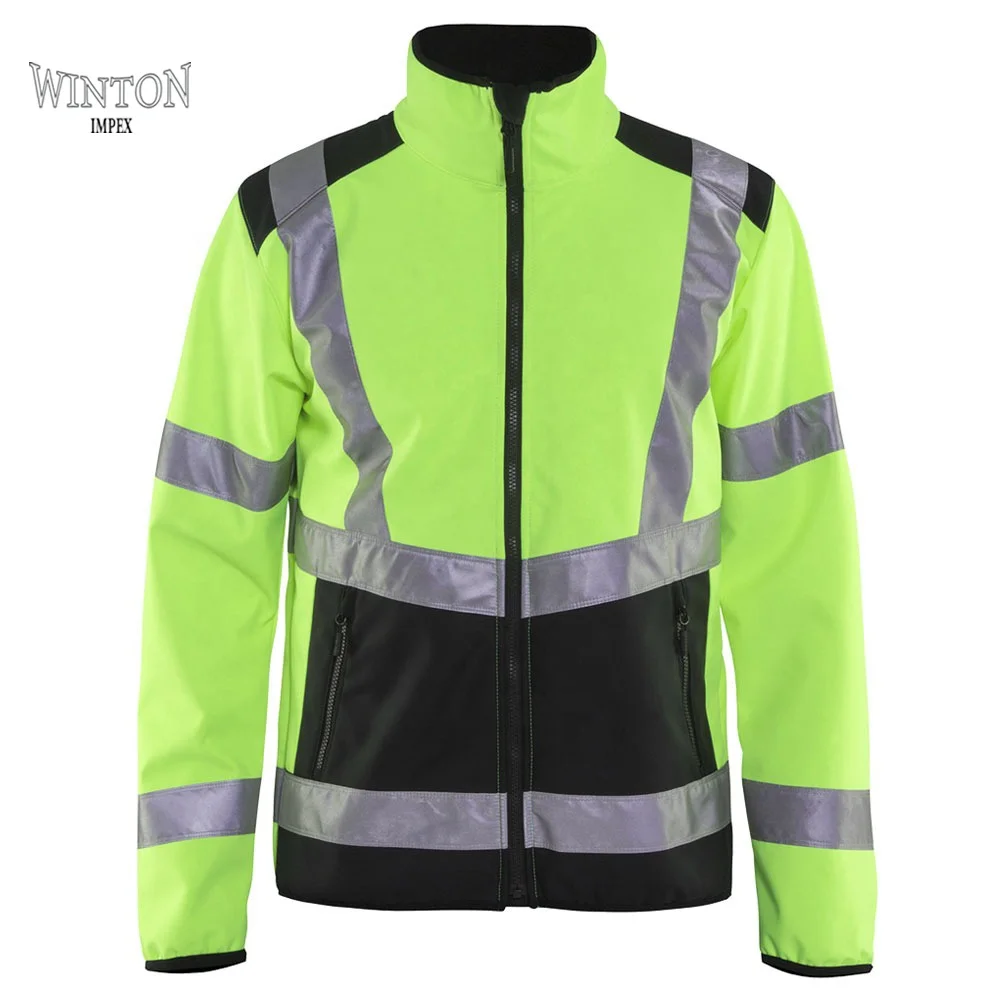 2021 Latest Reflective Vest Jacket Strip Fabric Construction Security Safety Vest High Visibility Work Reflective Clothing