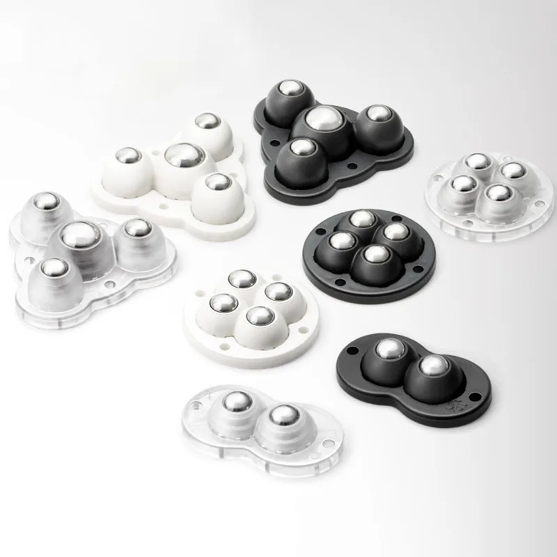 DIY Self Adhesive Mini Caster Wheels Quiet swivel Rotation Universal Bearing Ball Transfer Drilling Sticky Pulley for Furniture