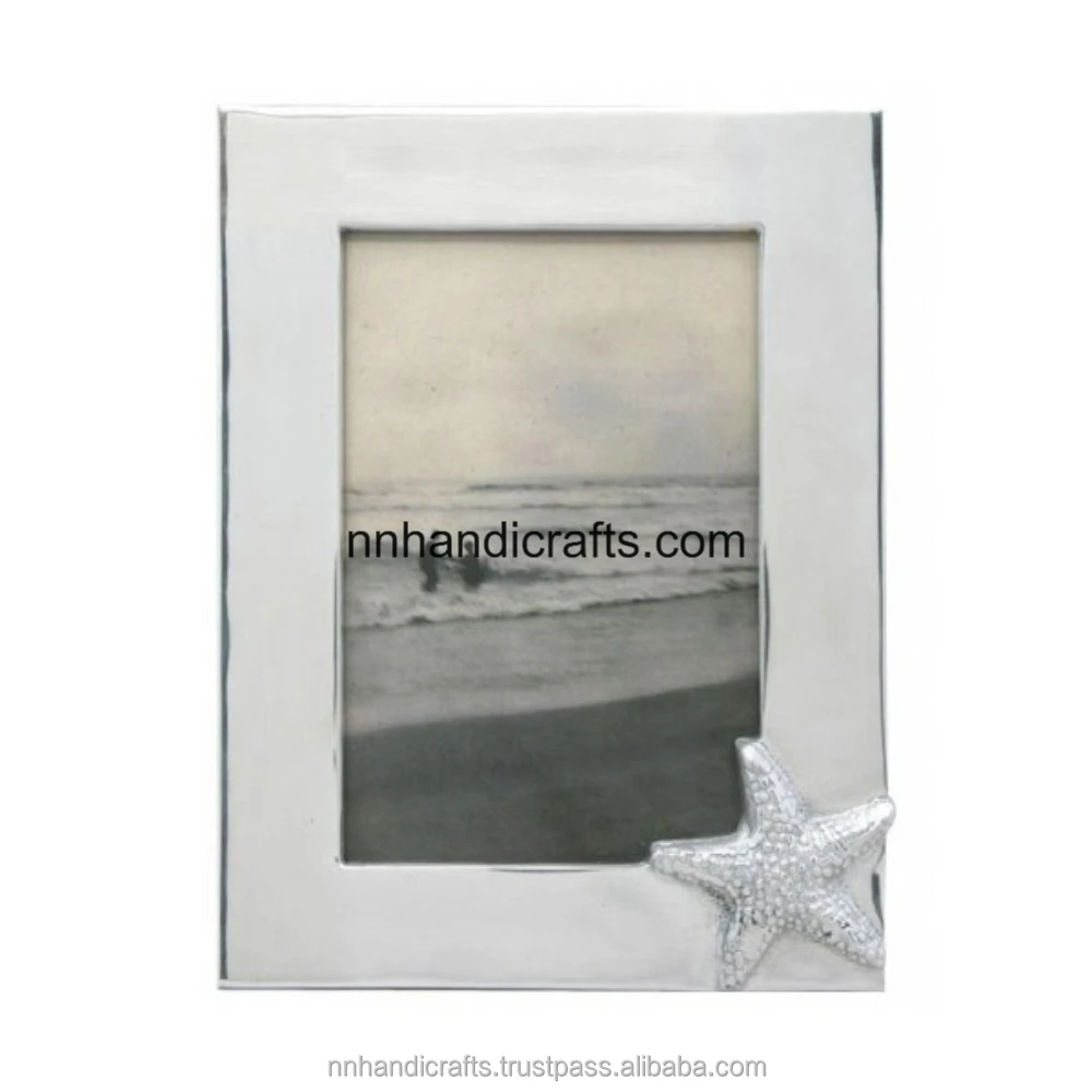 Indian Handicraft Handmade Designer Steel Metal Golden Powder Coated Powder Coating Rectangular Table top Photo Frame Wall Frame