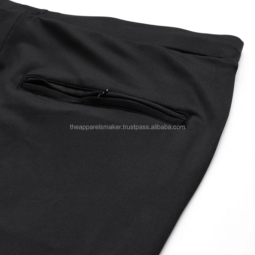 Men Sustainable and Breathable Joint Support Compression Sports Tights True Black Fitted Leggy
