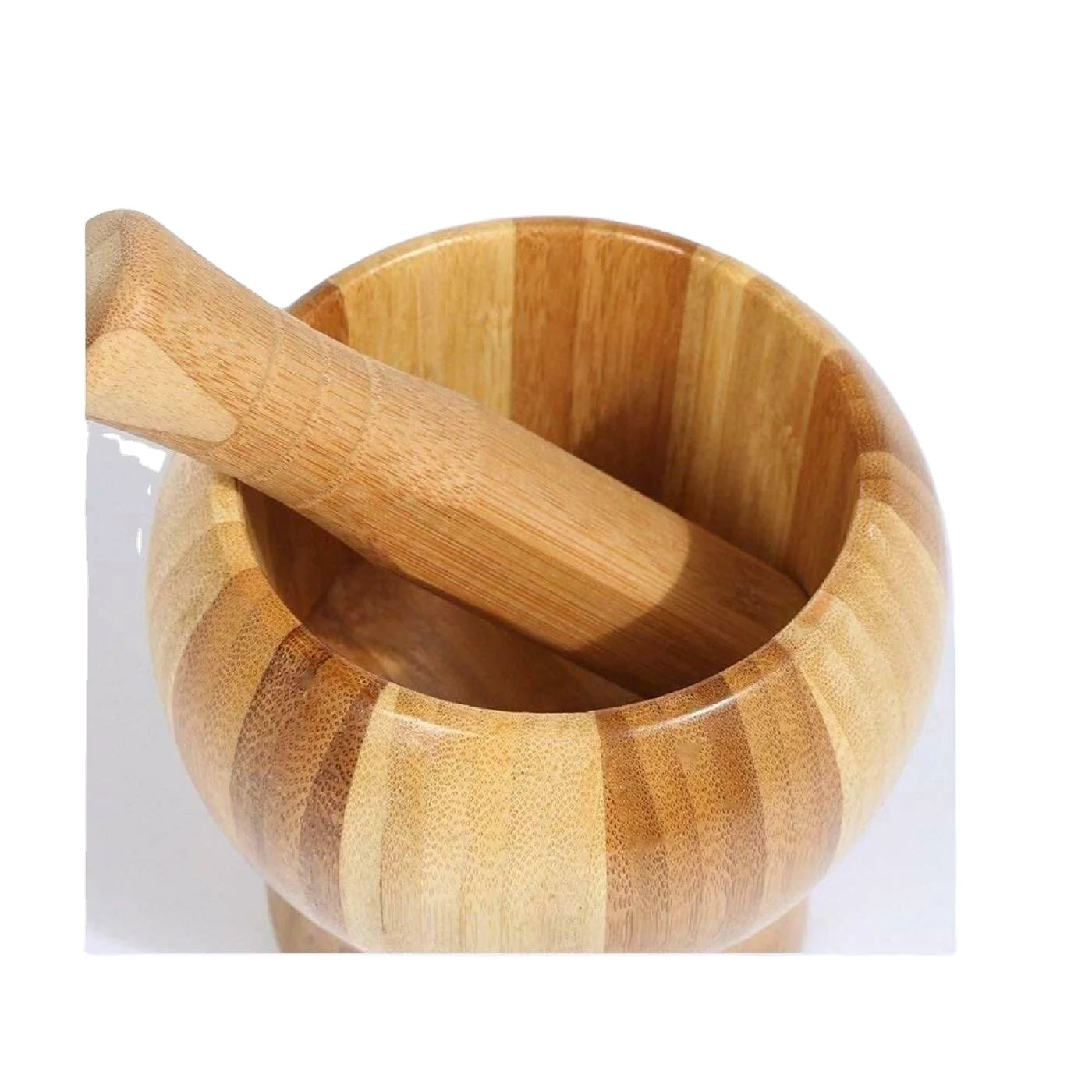 Zero Waste Natural Wood Mango Garlic Press Ginger Crusher Spices Grinding Set Garlic Mincer Herb