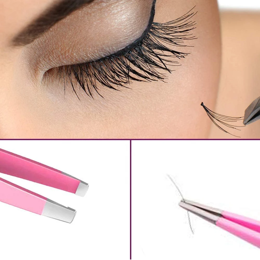 Eyebrow tweezers eyelash tweezer eyebrow plucking tweezers Pink eyebrow Plucker