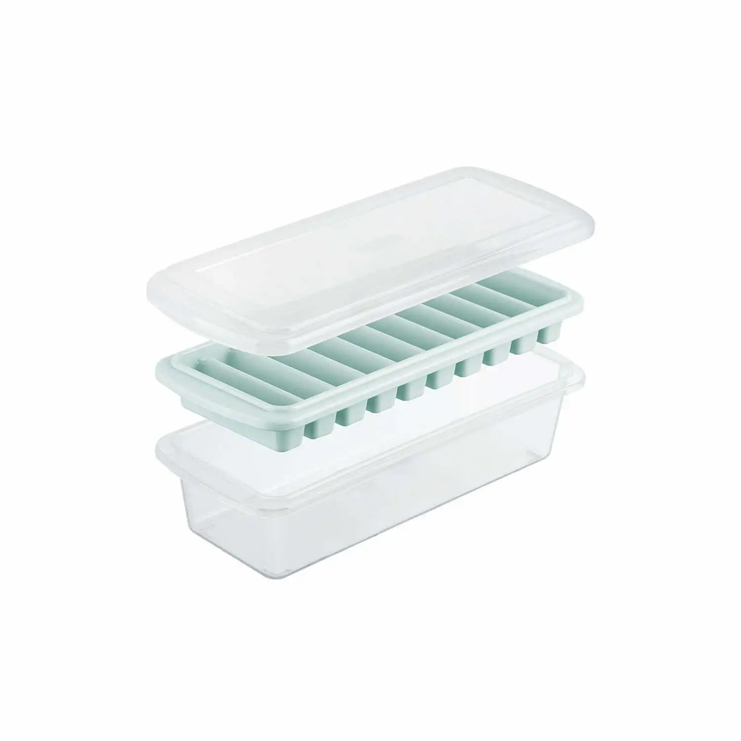 Kari Kari ice bar tray 10 slots with storage box kitchenware plastic BPA free creative ice bar tray mould made by plastic 10slot