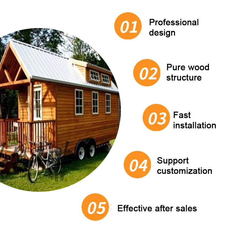 Luxury Portable Garden Building House Custom 2 Bedroom With Bathroom Timber Structure Modular Cottage Apartment