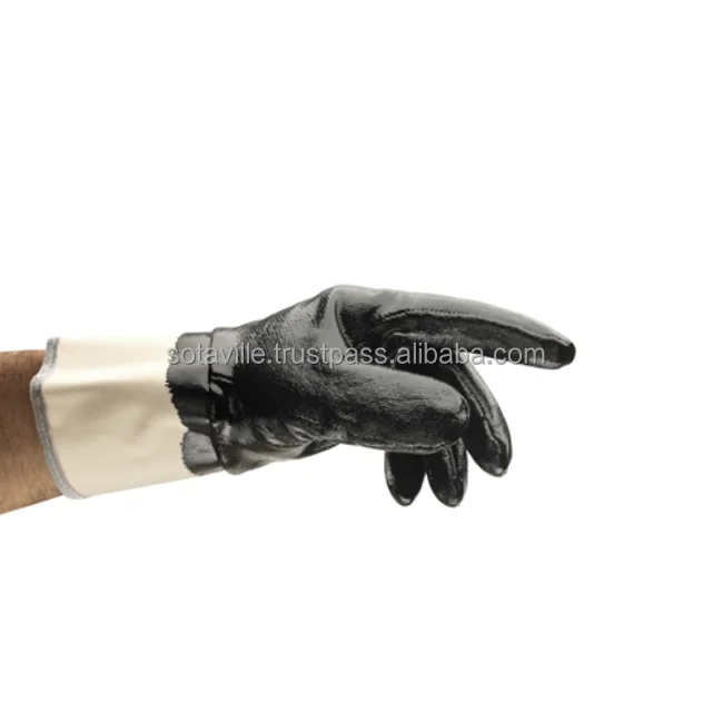 Hot-Selling safety work gloves with nitrile coating, offering long-lasting and durable use, ideal for handling heavy-duty tasks