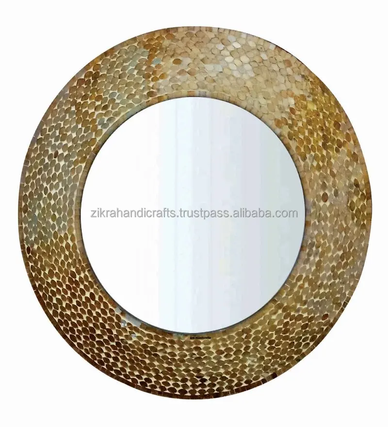 Современные Стильные Металлические настенные зеркала в золотистой тематике декор для гостиной Новые поступления круглые Декоративный Настенный