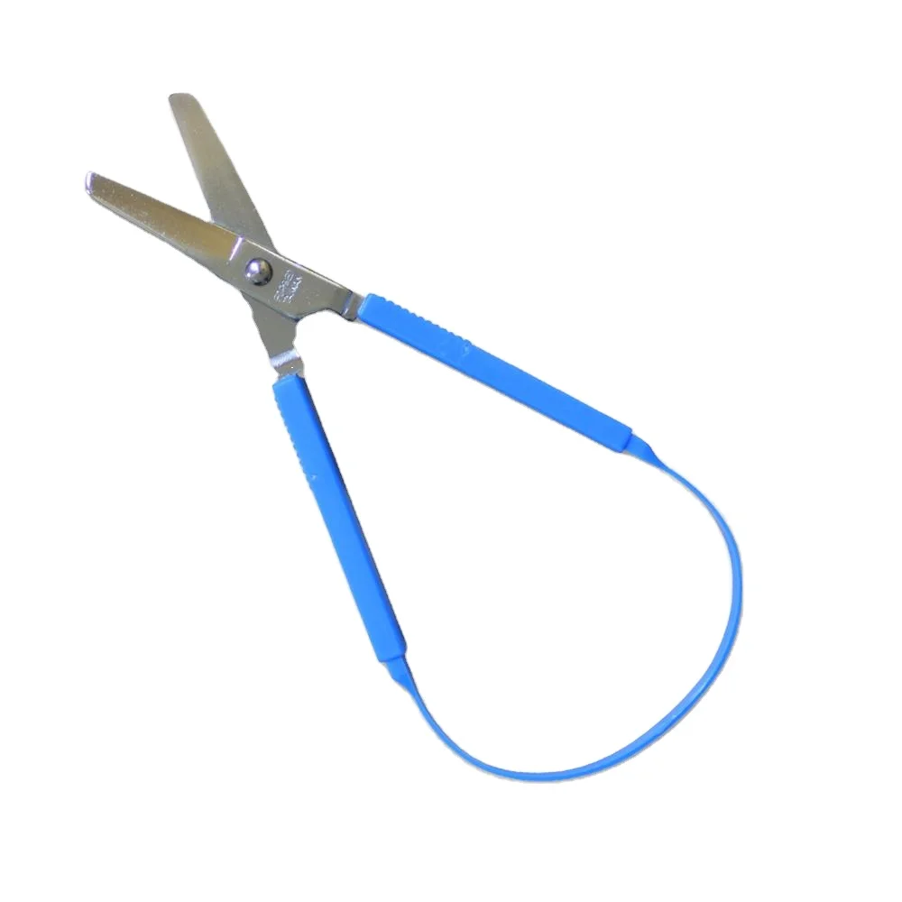 Safety Blades Self Open Scissors with Loop Handle for kids