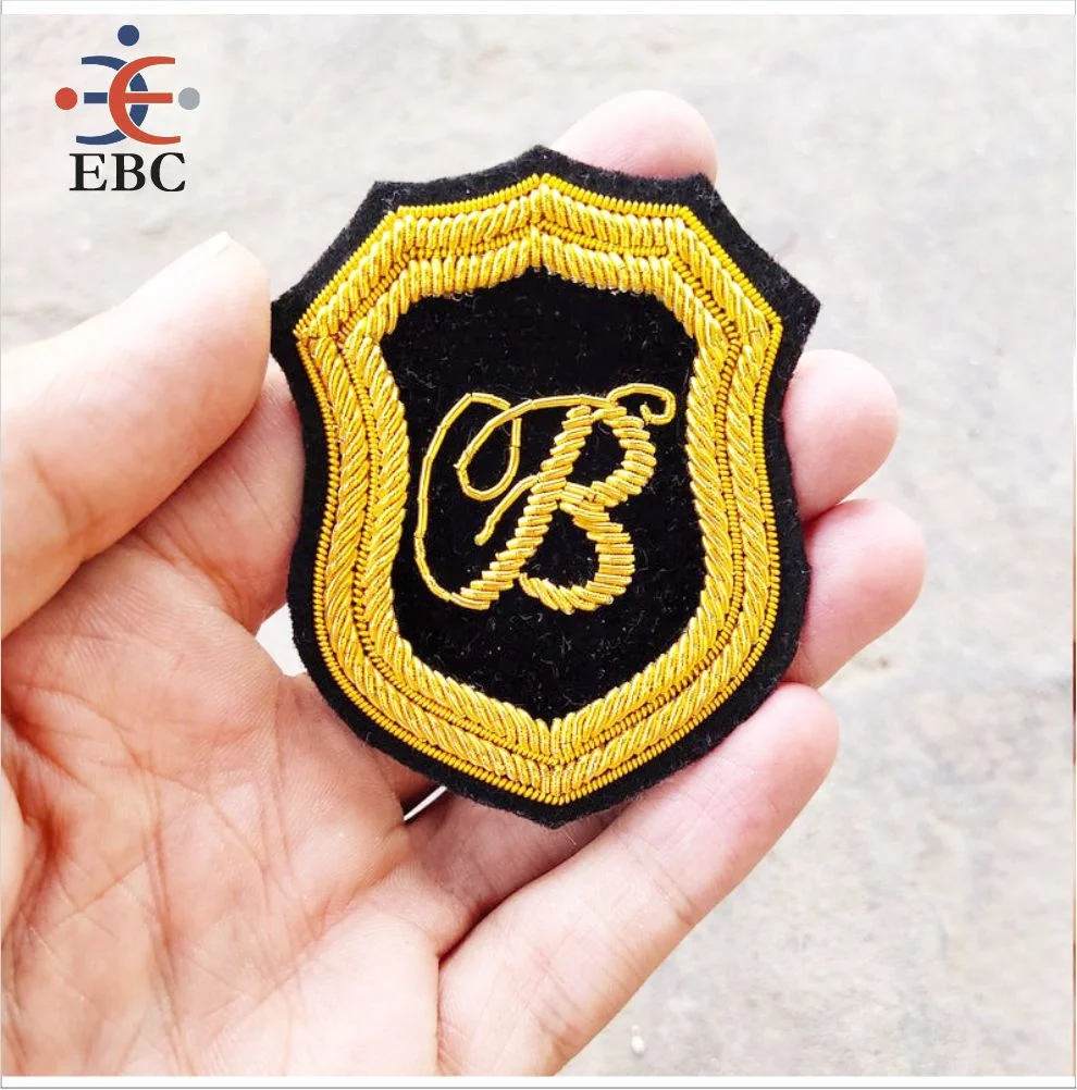 Define Your Looks And Sentiment With Fashion bullion patch Custom Handmade Embroidered Badges of name letters