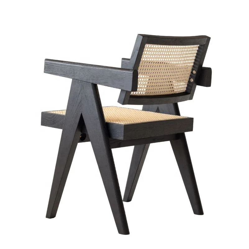 Rattan Dining Chair Wooden Armchairs Coffee Shop Chair Teak Chairs Indonesia Teak Wood Furniture Designed for Restaurant