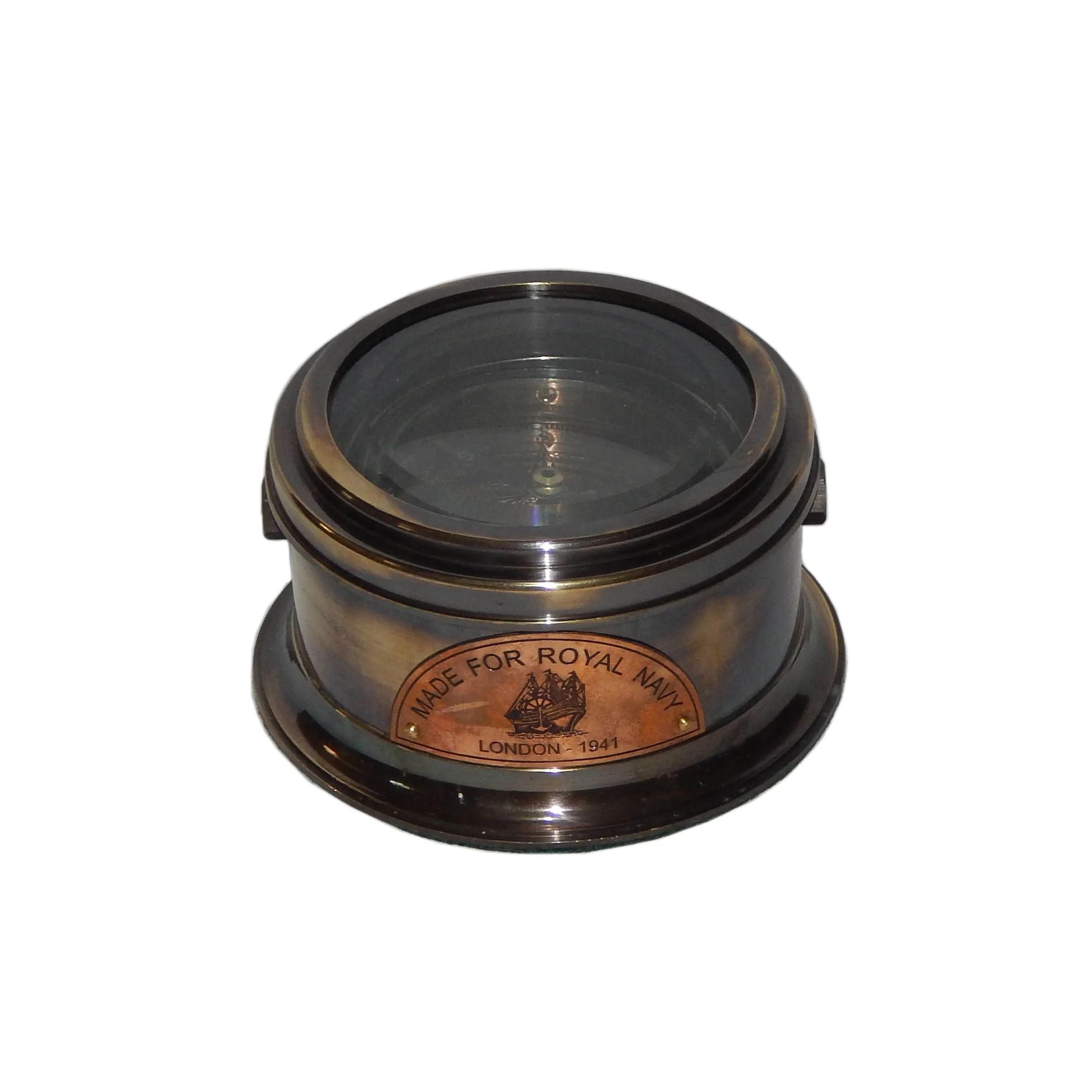 Top Selling Brass Antique Sundial Compass nautical vintage shiny brass compass high quality & royal navy compass