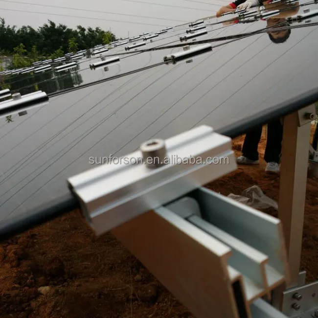80-200 мм алюминиевые монтажные зажимы PV солнечные тонкопленочные