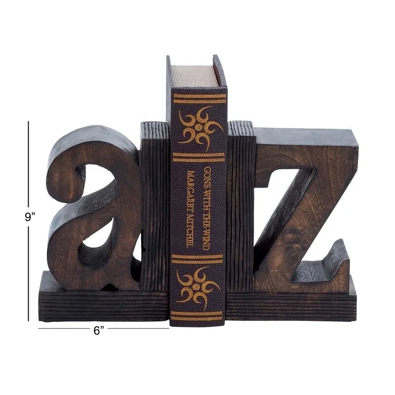 A to Z Bookend Decorative Bookend Book Stand Holder Organizer Handmade Products